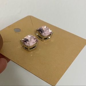 Light pink big stud earrings